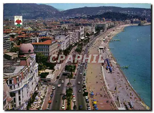 Cartes postales moderne Nice Cote d'Azur French Riviera Vue aerienne La Promenade des Anglais