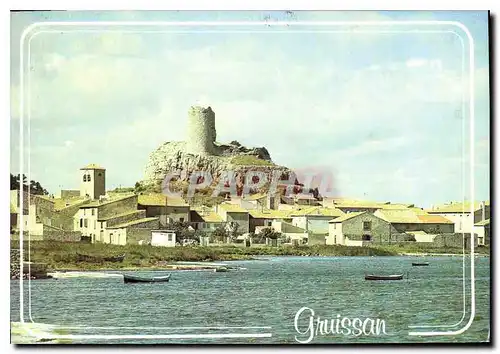 Moderne Karte Lumiere et Couleurs l'Aude Gruissan Village medieval La tour de Barberousse