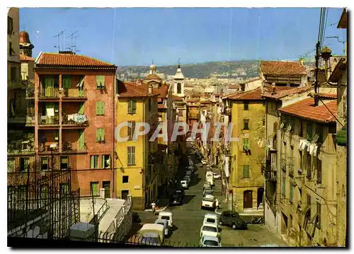 Cartes postales moderne Nice La Cieille Ville la rue Rossetti et Cathedrale Sainte Reparate