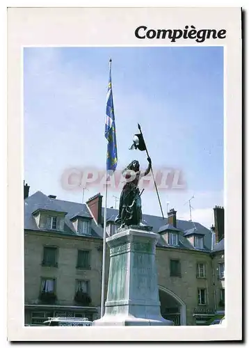 Moderne Karte Compiegne Oise Statue Jeanne d'Arc