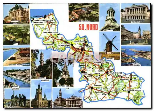 Cartes postales moderne Nord Grand port Philippe St Amand les Eaux Armentieres Gravelines Cambrai