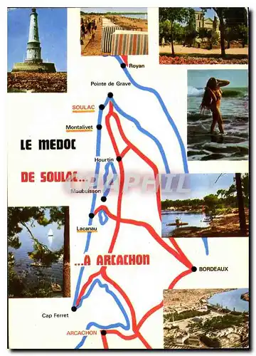 Cartes postales moderne La Cote Aquitaine De Soulac a Arcachon