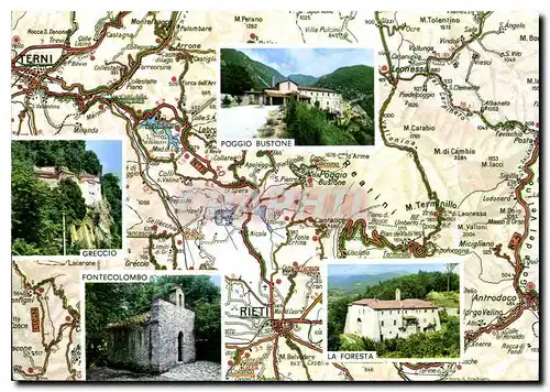 Cartes postales moderne Valle Santa di Rieti Santuari Francescani Fontecolombo Greccio La Foresta Poggio Bustone