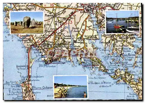 Cartes postales moderne Charnac la Trinite les menhirs la plage le port de la Trinite