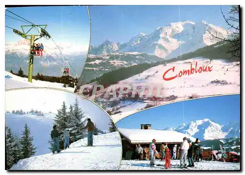 Moderne Karte Combloux Haute Savoie Massif du Mont Blanc