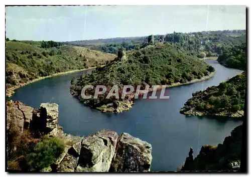 Moderne Karte Vallee de la Vreuse Les ruines du Chateau de Crozant 12 13 siecles detruit pat Richelieu en 1632