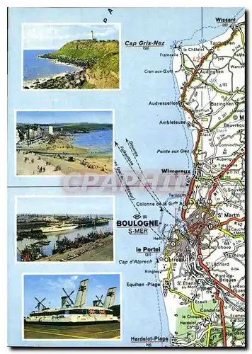 Moderne Karte La Cote d'Opale