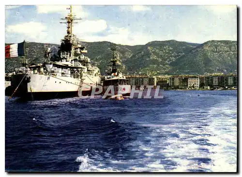 Cartes postales moderne Lumiere et beaute de la Cote d'Azur Toulon le Jean Bart dans la Rade Bateaux