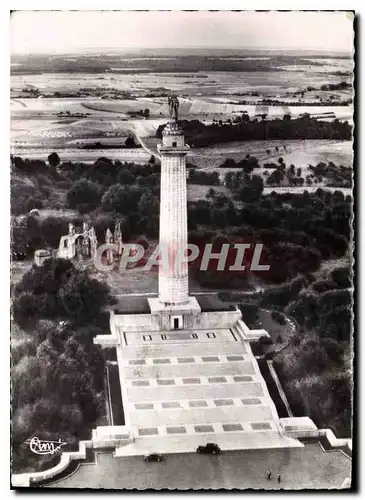 Moderne Karte Montfaucon Meuse vue aerienne le monument Americain