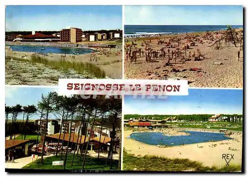 Cartes postales moderne La Piscine et Village Vacances Tourisme La Plage centre Commercial et la Residence de l'Eyre Pay