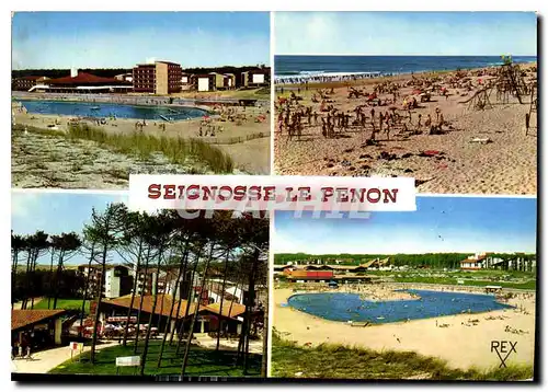 Moderne Karte La Piscine et Village Vacances Tourisme La Plage centre Commercial et la Residence de l'Eyre Pay