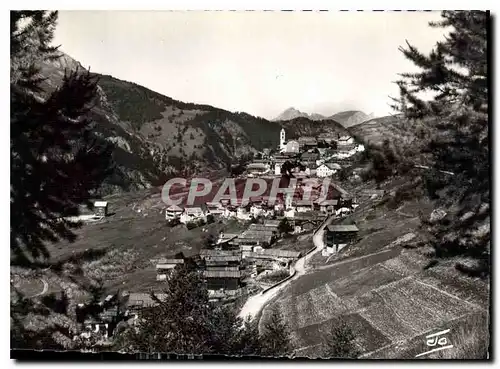 Moderne Karte Les Hautes Alpes Vallee du Queyras Saint Veran vue generale Grand Pic de Rochebrune