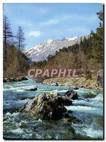 Moderne Karte Vallee des Merveilles Alpes Maritimes le torrent de Casterino entre les Vallees de la Roya et de