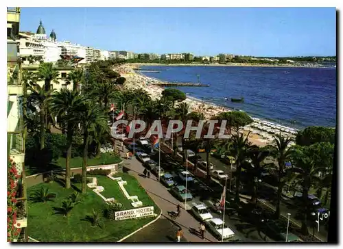 Cartes postales moderne La Cote d'Azur Cannes A M La Croisette et l'Ile Sainte Marguerite