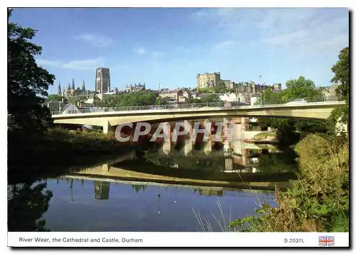 Moderne Karte River Wear the Cathedral and Castle Durham