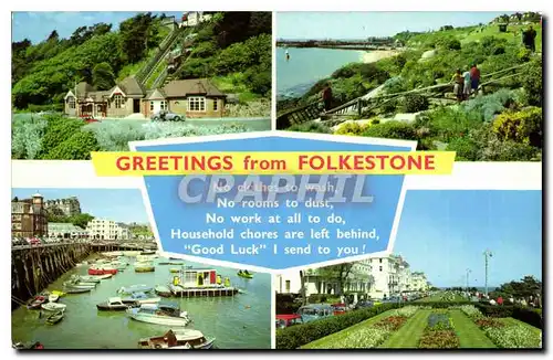 Cartes postales moderne Greetings from Folkestone