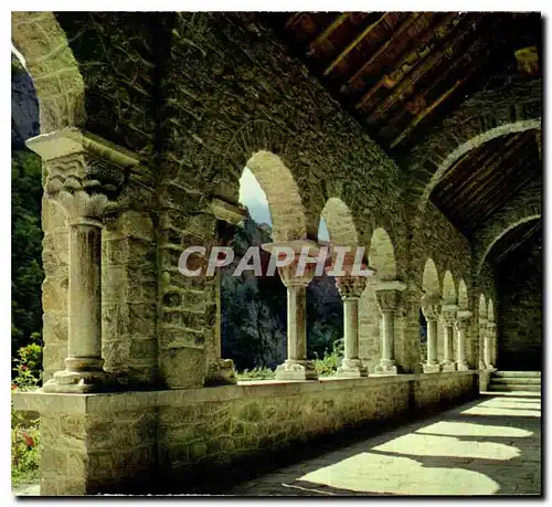 Cartes postales moderne En Roussillon aux environs de Vernet les Bains L'Abbaye de St Martin du Canigou Vue du cloitre