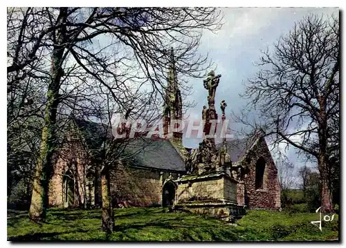 Moderne Karte La Bretagne en Couleurs Chapelle et Calvaire en Cornouaille Saint venec