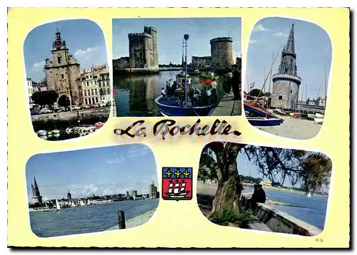 Cartes postales moderne La Rochelle Chte Mme la Gosse Horloge le Port et les Tours la Tour de la Lanterne l'entree du Po