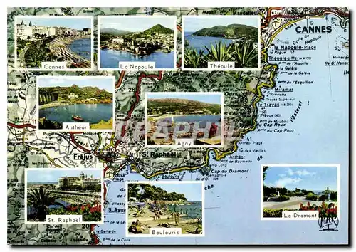 Cartes postales moderne La Corniche d'Or Cannes la Napoule Theoule sur Mer Antheor Agay la Dramont Boulouris St Raphael