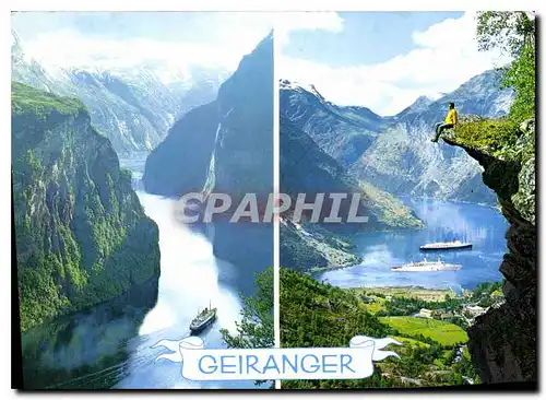 Moderne Karte Norway Geiranger