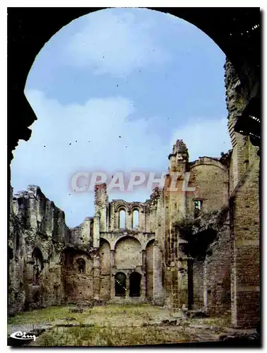 Moderne Karte Alet les Bains Aude Ruines de l'ancienne cathedrale romane