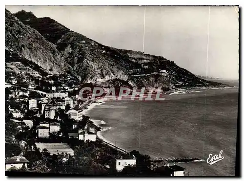 Cartes postales moderne Menton Vue sur la Baie de Caravan et la Frontiere Italienne