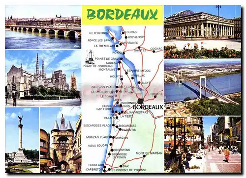 Moderne Karte Bordeaux Gironde