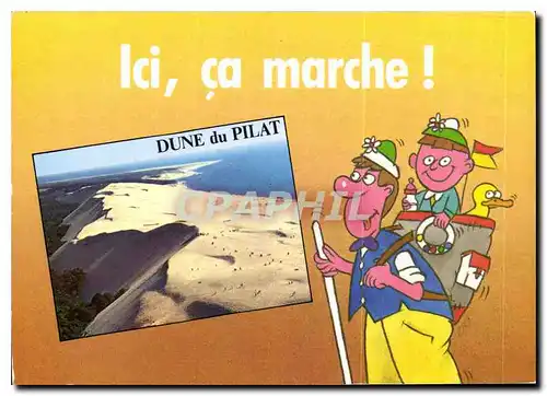 Cartes postales moderne Ocean Atlantique Pyla sur Mer Gironde La Grande Dune de Pyla la plus haute dune d'Europe au fond