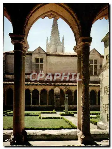 Moderne Karte La Gironde Tourisique St Emilion Cite Medievale le Cloitre de l'Eglise Collegiale