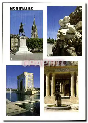 Cartes postales moderne Couleurs et lumiere de l'Herault Montpellier Si Sainte Anne m'etait contre par Louis XIV detail