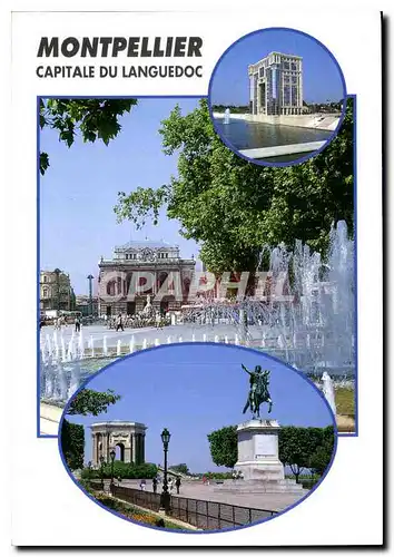 Cartes postales moderne Montpellier Herault L'Hotel de Region Place de la Comedie le Peyrou