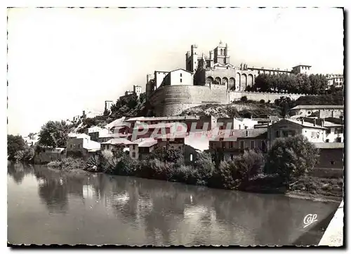 Moderne Karte Beziers L'Orb et la Cathedrale