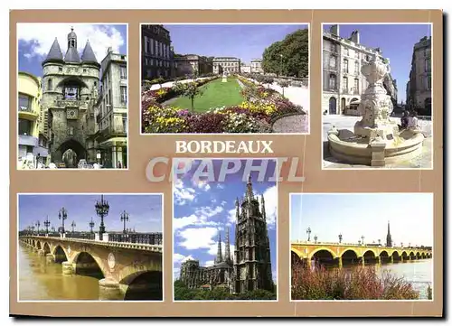 Moderne Karte Images de France Gironde Bordeaux