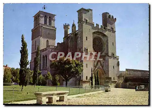 Moderne Karte Beziers la Cathedrale