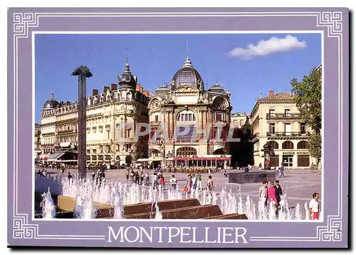 Moderne Karte Montpellier Place de la Comedie