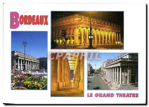 Moderne Karte Bordeaux Gironde le Grand Theatre