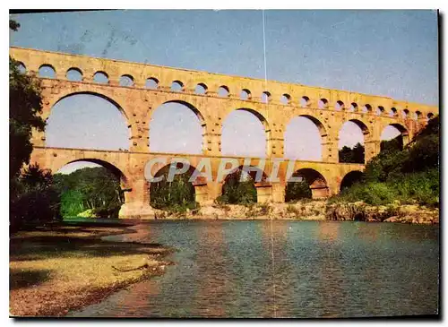 Moderne Karte Remoulins Gard Pont du Gard Aquedec romain construit peu av