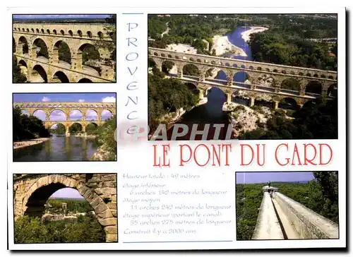 Cartes postales moderne Le Pont du Gard Chef d'oeuvre de l'antiquite romaine