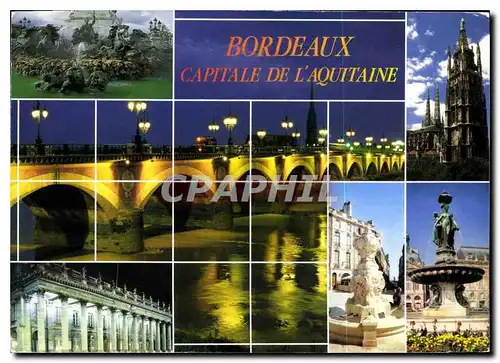 Cartes postales moderne Bordeaux Ambiance et reflets sur la Capitale de l'Aquitaine