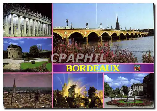 Cartes postales moderne Bordeaux Ambiance et reflets de la Capitale d'Aquitaine