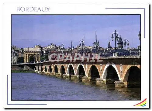 Moderne Karte Bordeaux Gironde Le Pont de pierre