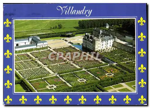 Cartes postales moderne Chateaux de la Loire Villandry Indre et Loire Le Chateau et les Jardins Renaissance