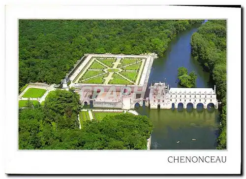 Cartes postales moderne Chenonceaux Le Chateau Vue aeriennee