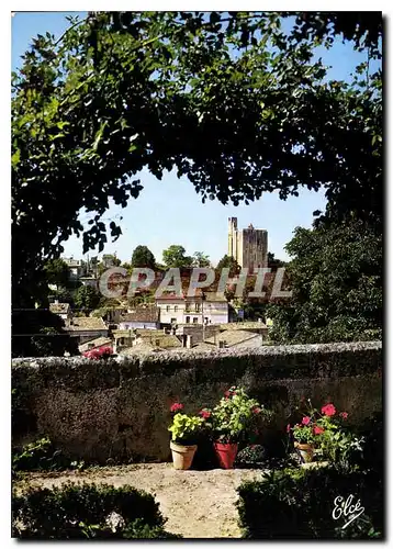 Moderne Karte Saint Emilion Gironde Vue generale et le Chateau du Roi XIII siecle