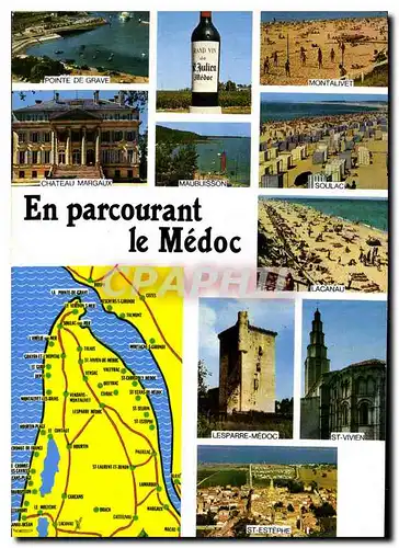 Moderne Karte En Parcourant Le Medoc