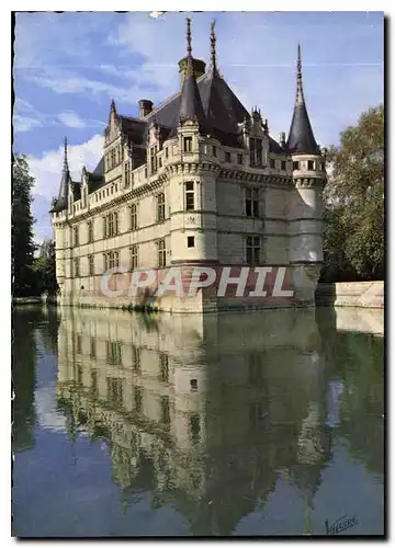 Cartes postales moderne Azay le Rideau Indre et Loire Le Chateau XVI seicle et son reflet dans l'Indre