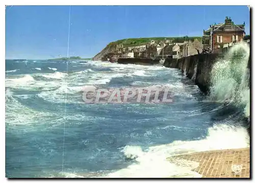 Cartes postales moderne Arromanches Calvados Effet de vagues et la digue