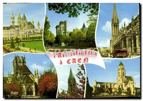 Moderne Karte Caen Calvados L'Art Religieux a Caen