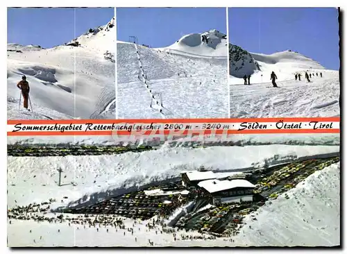 Cartes postales moderne Sommerskigebiet Rattenbachferner mit Auberer Schwarzer Schneide 3257 m